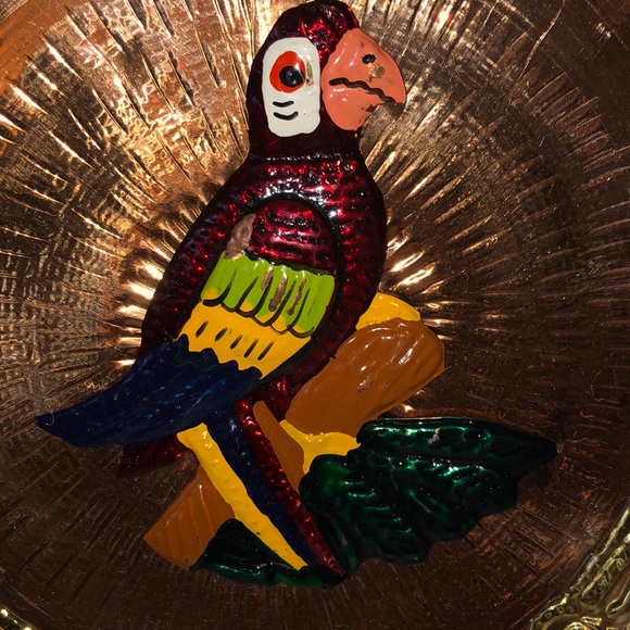 Set of two vintage Venezuelan handmade copper wall plates - Picture 8 of 9